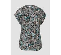 Leichte Baumwoll-Bluse mit All-over-Print 40 schwarz|mehrfarbig 2171195.99A2.40