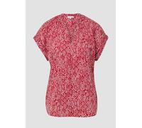 Leichte Baumwoll-Bluse mit All-over-Print 44 rot 2171195.35B0.44