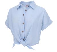 Leichte Baumwoll Bluse, Sommerbluse mit Knopfleiste, Damen, hellblau, L