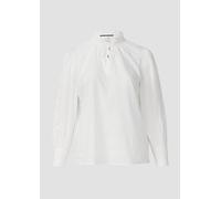 Leichte Baumwollbluse mit Stickerei am Ärmel 52 weiß 2168394.0100.52