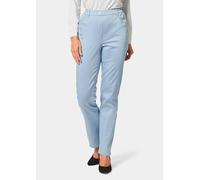 Schlupfhose GOLDNER "Kurzgröße Leichte Baumwollschlupfhose MARTHA", Damen, Gr. 23, K-Gr, blau (hellblau), Obermaterial: 98% Baumwolle CO. 2% Elasthan EL., normal, Hosen Schlupfhose, Ohne (48237204-23)
