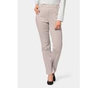 Schlupfhose GOLDNER "Leichte Baumwollschlupfhose MARTHA", Damen, Gr. 52, N-Gr, blau (kitt), Obermaterial: 98% Baumwolle CO. 2% Elasthan EL., Hosen Schlupfhose (11631960-52) kitt