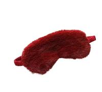 Leichte, bequeme Schlafmaske, superweich, verstellbar, Kaninchen-Plüsch-Augenmasken zum Schlafen, Schichten, Arbeit, Nickerchen, für Männer und Frauen, Weinrot