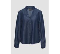 Leichte Bluse aus Lyocell-Denim mit Rüschen und Biesen 34 blau 2159670.57Y2.34