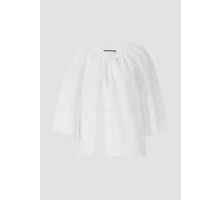 Leichte Bluse mit Lochstickerei | QS x Sarah & Tini 38 weiß 2166864.0200.38