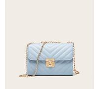 Leichte Business-Casual Damen Stepphandtasche, modische Ketten-Clutch, Schultertasche, quadratische Tasche, geeignet für Teenager-Mädchen, Frauen, Stu