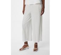 Leichte Culotte aus Leinenmix mit Schlitzen weiß 38