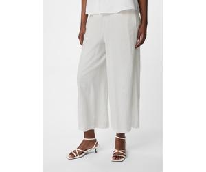 Leichte Culotte aus Leinenmix mit Schlitzen weiß 42