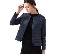 Leichte Daunenjacke Damen Leichter Daunenmantel Damen Ultraleichte Daunenjacke Damen Leicht Steppjacke Lightweight Steppmantel Federleichte Daunenjacken Daunen Mantel Für Frauen Daun Jacken Marine 4XL