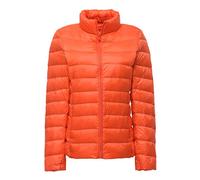 Leichte Daunenjacke Damen Steppjacke Leichter Daunenmantel Damen Stepp Winter Daunen Winterjacke Damen Leicht Ultraleichte Dünne Steppjacken Frauen Federleichte Softdaunenjacke Übergangsjacke Orange S