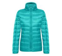 Leichte Daunenjacke Damen Steppjacke Leichter Daunenmantel Damen Stepp Winter Daunen Winterjacke Leicht Ultraleichte Dünne Übergröße Frauen Federleichte Softdaunenjacke Übergangsjacke Down Blau 3XL