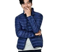 Leichte Daunenjacke Herren Daunen Steppjacke Herren mit Kapuze Leicht Puffer Jacke Männer Warme Stepp Winterjacke Daunenmantel Steppmantel Herren Down Jacket Light Men Mantel Wasserdicht Marine M