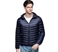 Leichte Daunenjacke Herren Mit Kapuze Daunenmantel Steppjacke Daunen Winterjacke Herren Leicht Männer Down Jacket Light Daunenjacken Ultraleichte Steppjacken Winter Übergröße Sportliche Marine XL