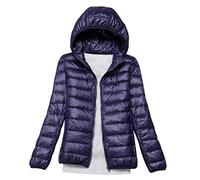 Leichte Daunenjacke Mit Kapuze Damen Steppjacke Daunenmantel Damen Winter Daunen Winterjacke Damen Leicht Ultraleichte Dünne Steppjacken Frauen Federleichte Softdaunenjacke Übergangsjacke Marine