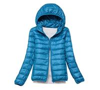 Leichte Daunenjacke Mit Kapuze Damen Steppjacke Daunenmantel Damen Winter Daunen Winterjacke Damen Leicht Ultraleichte Dünne Steppjacken Frauen Federleichte Softdaunenjacke Übergangsjacke Blau