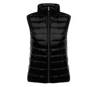 Leichte Daunenweste Damen Steppweste Leicht Ärmellose Daunen Weste Damen Dünne Übergröße Ultraleicht Light Daunenjacke Ärmellos Daunenmantel Steppjacke Ultraleichte Große Größen Winter Schwarz S