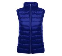 Leichte Daunenweste Damen Steppweste Leicht Ärmellose Daunen Weste Damen Dünne Übergröße Ultraleicht Light Daunenjacke Ärmellos Daunenmantel Steppjacke Ultraleichte Große Größen Winter Marine XL