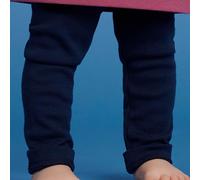 Leichte Feinripp Leggings 100% Bio Baumwolle dunkelblau 164