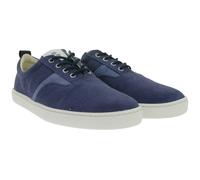 leichte GROUNDIES Barfußschuhe La Paz Damen Low-Top Mesh-Sneaker mit TrueSense Sohle nachhaltige und vegane Schnür-Schuhe GND-130264-07 Dunkelblau 40