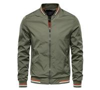 Leichte Herren-Jacke, Sommer, lässig, Smart-Jacke, Herbst, Windbreaker, Bomberjacken, leicht, dünn, lässig, Reißverschluss, Fliegerjacke, Militär-Bomberjacken, Sport-Bomberjacken, Baseballjacken,