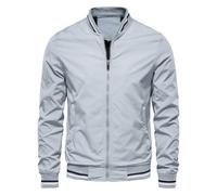 Leichte Herren-Jacke, Sommer, lässig, Smart-Jacke, Herbst, Windbreaker, Bomberjacken, leicht, dünn, lässig, Reißverschluss, Fliegerjacke, Militär-Bomberjacken, Sport-Bomberjacken, Baseballjacken,