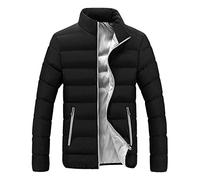 Leichte Herren Steppjacke Warm Casual Winter Übergangsjacke mit Taschen Stehkragen Daunenjacken ohne Kapuze Gesteppte Puffer Mäntel Outdoor Thermomantel M/L/XL/XXL/3XL/4XL/5XL/6XL, grau, M