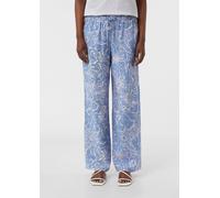 Comma Leichte Hose aus Viskosemix mit All-Over-Print und Elastikbund