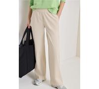Stoffhose CECIL, Damen, Gr. 3XL, Länge 30, grain beige, Web, 66% Baumwolle, 30% Polyester, 4% Elasthan, unifarben, loose fit lang, Hosen Stoffhose, mit Wide Legs (67564021-XXXL) grain beige