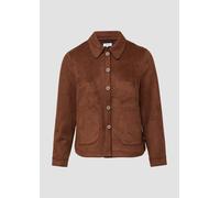 Leichte Jacke in Veloursleder-Optik mit aufgesetzten Taschen 50 braun 2175592.8830.50