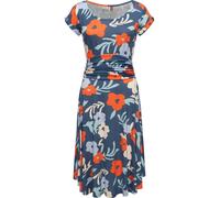 Sommerkleid RAGWEAR "Yvone Flowers" Gr. L (40), Normalgrößen, blau (petrol) Damen Kleider (52852654-L) petrol