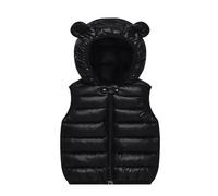 Leichte Jungen Mädchen Freien Steppweste mit Kapuze Ärmellos Winter Solide Mäntel Kapuzenjacke Weste Oberbekleidung Outfits Kleidung Weste Winddichte Jacke Reißverschluss Outwear