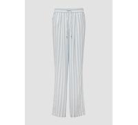 Leichte Leinenmix-Hose mit Elastikbund 48 blau 2171705.50G0.48