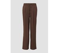 Leichte Leinenmix-Hose mit Elastikbund 48 braun 2171705.8828.48