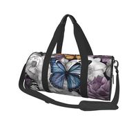 Leichte Reisetasche, Wochenendtasche, Übernachtungstasche, schöne Blume, Sporttasche, Turn-Rucksack mit verstellbarem Riemen, Krankenhaustasche, faltbare Gepäcktasche für Damen und Herren, Violette