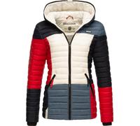 Steppjacke NAVAHOO "Multikulti" Gr. XS (34), blau Damen Jacken Steppjacken stylische Colorblocking Übergangsjacke m. Kapuze (30502444-XS)