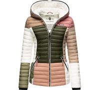 Navahoo Damen Übergangsjacke Colorblocking Steppjacke mit Kapuze Multikulti Multicolour Naturals Gr. XS