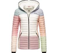 Navahoo Steppjacke »Multikulti« stylische Colorblocking Übergangsjacke m. Kapuze, pastell