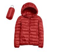 Leichte Steppjacke Damen,Übergangsjacke Damen mit Kapuze,Daunenjacke Damen Winter Warme Winterjacke Softshelljacke Puffer Kurz Jacke Einfarbig Outdoorjacke Kapuzenjacke Steppmantel Kapuzenjacke