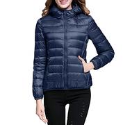 Leichte Steppjacke Damen Ultraleichte Übergangsjacke Kurz Daunenjacke Herbst Puffer Jacke Damenjacken Für Den Übergang Mädchen,01 Marine,S 0