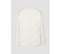 s.Oliver RED LABEL Relaxed Fit Steppjacke mit Druckknopfverschluss in Offwhite, Größe 40