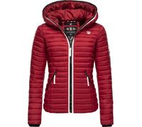 Steppjacke NAVAHOO "Kimuk Prc" Gr. S (36), rot (blutrot) Damen Jacken Kurze leichte Übergangsjacke mit Kapuze (33716457-S)
