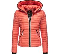 Steppjacke NAVAHOO "Kimuk Prc" Gr. S (36), orange (koralle) Damen Jacken Kurze leichte Übergangsjacke mit Kapuze (20982768-S)