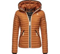 Steppjacke NAVAHOO "Kimuk Prc" Gr. S (36), braun (zimt) Damen Jacken Kurze leichte Übergangsjacke mit Kapuze (75013917-S)