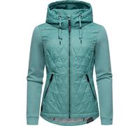 Ragwear Damen Übergangsjacke leichte Steppjacke kurz mit weichen Ärmeln und Kapuze Lucinda Ocean Green024 Gr. M