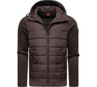 Leichte Steppjacke mit Ripp-Ärmeln und Kapuze "Hallmar Hood" Dark Brown S