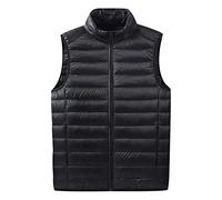 Leichte Steppweste Herren Leicht Daunenweste Winterweste Ärmellose Jacke Ärmellos Herren Westen Männer Warme Armellose Puffer Weste Herren Winter Herrenwesten Ärmellose Steppjacke Herren Schwarz XL