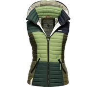 Steppweste NAVAHOO "Shadaa Multikulti", Damen, Gr. XXL (44), grün (tannengrün), Oberstoff: 100% Nylon; Futter: 100% Polyester; Wattierung: 100% Polyester, tailliert hüftbedeckend, Westen Steppweste, Ä