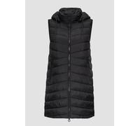 Leichte Steppweste mit Logo-Kapuze 38 schwarz 2150627.9999.38