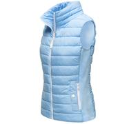 MARIKOO Damen Steppweste Übergang Stepp Weste gesteppt leicht B995 [B995-Reimii-Baby-Blue-Gr.XS]