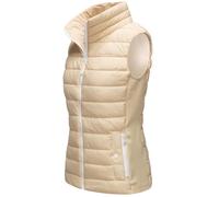 Leichte Steppweste mit seitlichen Rippbündchen "Reimii" Cream XXXL